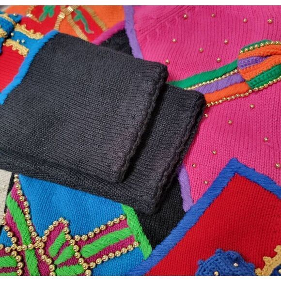 Vintage Michael Simon Holiday Gifts BowUgly Holiday Collectible Sweater M - Picture 6 of 12